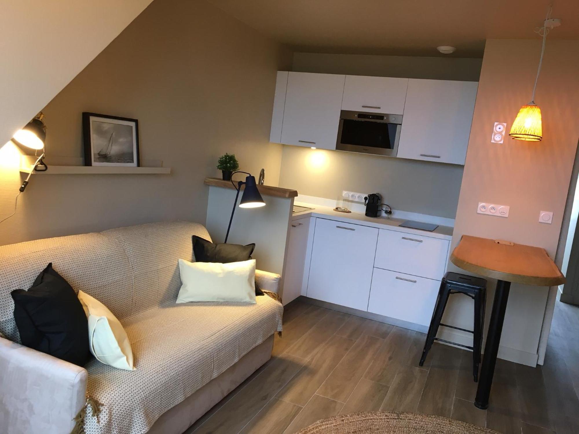 Appart-Studios Vue Mer Panoramique St Guenole Cote Mer 庞马尔 客房 照片